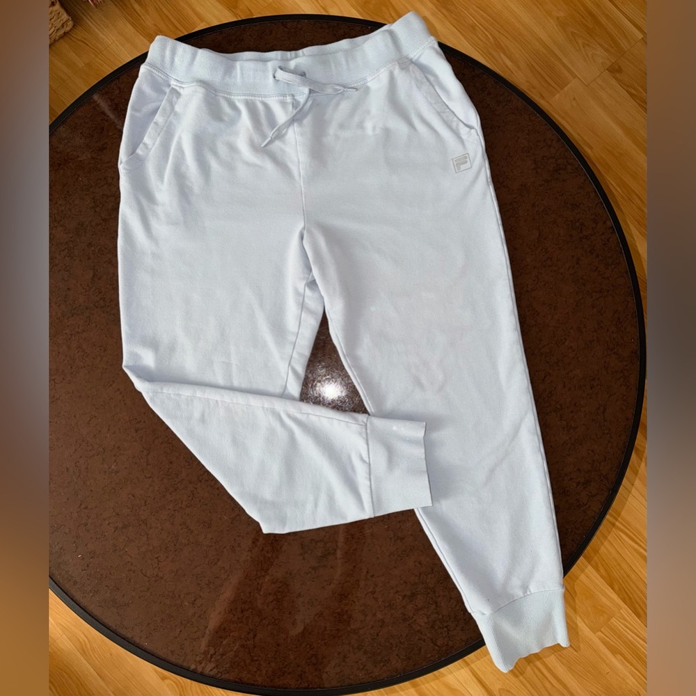 Fila Light Blue Fleece Joggers. Size-XL.